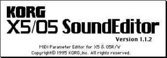 Korg X5/O5 SoundEditor (1995)