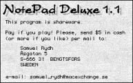 NotePad Deluxe 1.1 (1995)