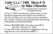 Unity 3.1.1 (1989)