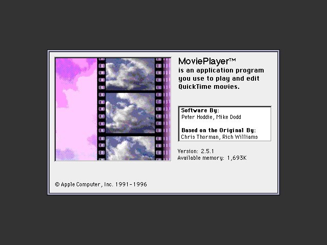 Movie Player 2.5.1 ("MoviePlayer") (1991)