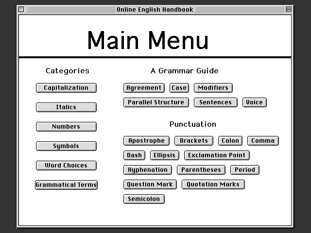 Online English Handbook 1.2 (1995)