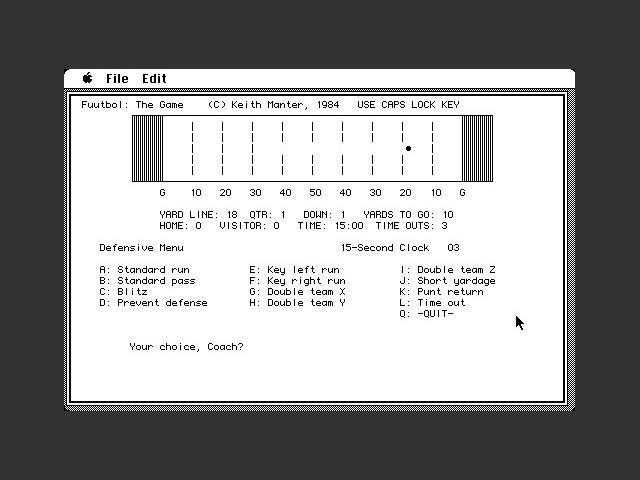 Fuutball (aka Fuutbol) (1987)