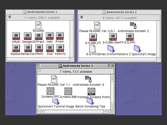 Andromeda Series 1 2 3d 3 Filters Photoshop Plugins Macintosh Repository