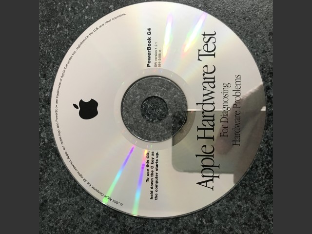 691-3488-A,,Apple Hardware Test v1.2.1. PowerBook G4 2002 (CD) (2002)