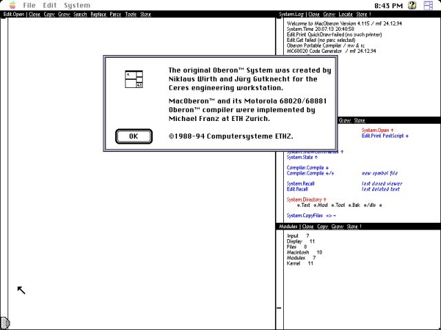 MacOberon 4.115 (1994)