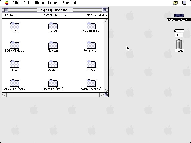 Apple Legacy Software Recovery CD (1999)