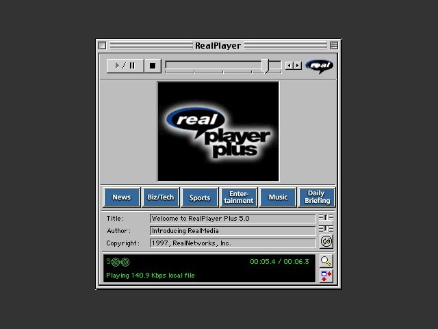 RealPlayer 5.0 Beta 1 (1997)