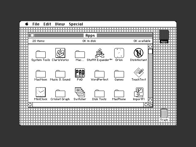 Disk For Mini vMac With Lots Of Software (1990)