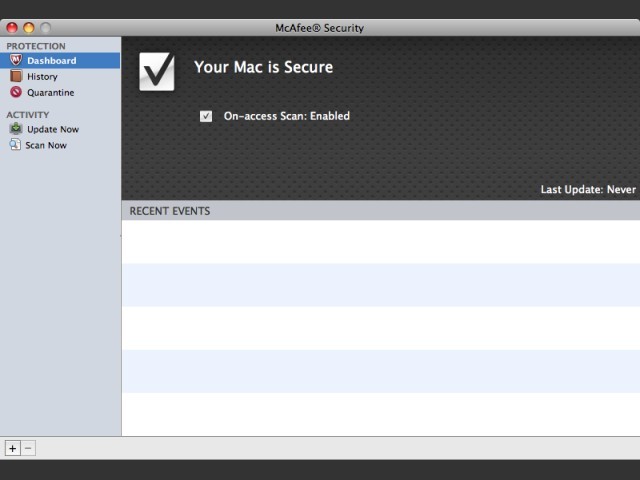McAfee Security for Mac 1.1 (2011)