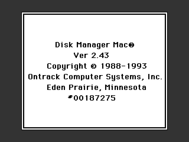 Disk Manager Mac (1993)