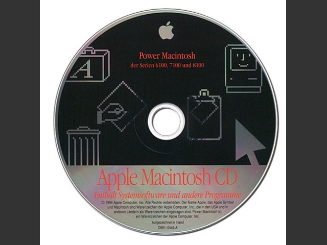 Power Macintosh 6100, 7100, and 8100 series. SSW v7.5. Disc v2.0 (CD) [German] (1994)