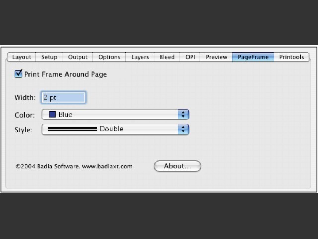 Badia PageFrame XT 1.0 (for QuarkXPress 6.x) (2004)