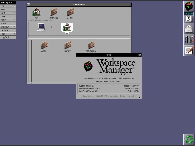 NeXTSTEP 3.1 (1993)