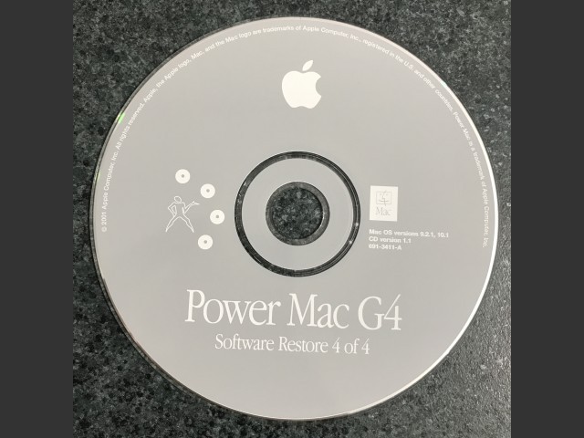 691-3391-A,,Power Mac G4. Install & Software Restore (4 CD set) Mac OS v9.2.1, v10.1.... (2002)