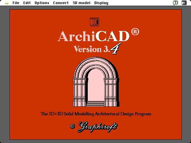 ArchiCAD 3.4 - Splash screen 