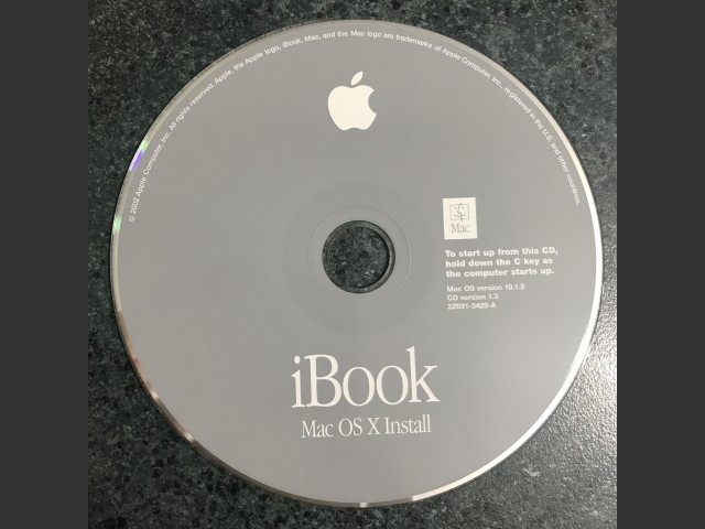 Mac OS X 10.1.2 (Disc 1.3) (iBook) (691-3428-A,2Z) (CD) (2002)