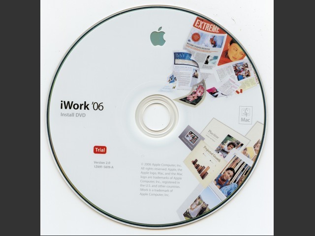 691-5619-A,1Z,iWork '06 v2.0 Install Disc (Trial) (2006)