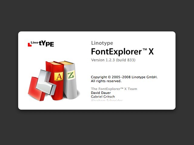 Linotype FontExplorer X (2008)