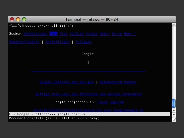 retawq text-based web browser (0)