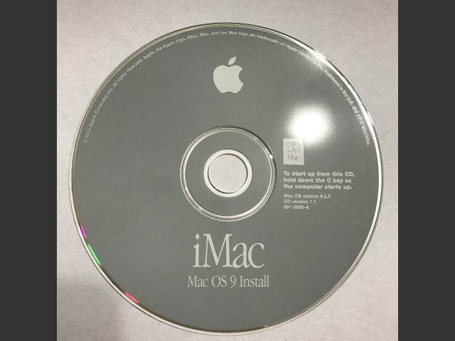 691-3634-A,,iMac. Software Restore (4 CD set) Mac OS v10.1.3, v9.2.2. Disc v1.0 (CD) (2002)