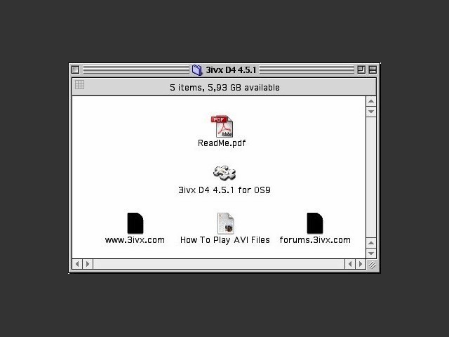 3ivx/Xvid (for OS 8.6 to 9.x + OSX) (2001)