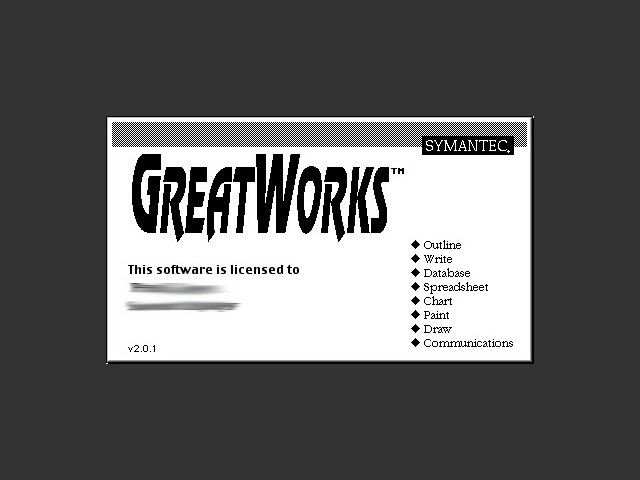 Symantec GreatWorks 2.x (1992)