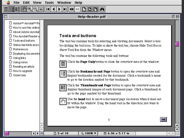 Adobe Acrobat Reader 2.0 (1994)