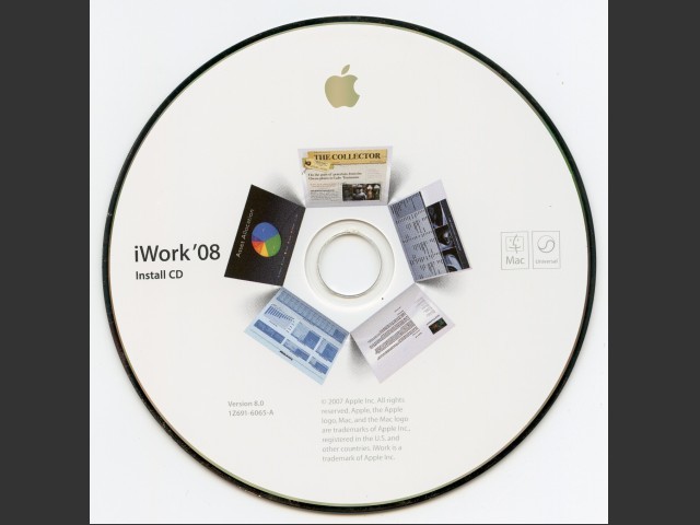 iWork 08 v8.0 (691-6065-A,1Z) (CD) (2008)
