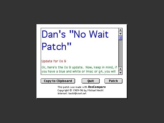 OS9 No Wait Patch (2000)