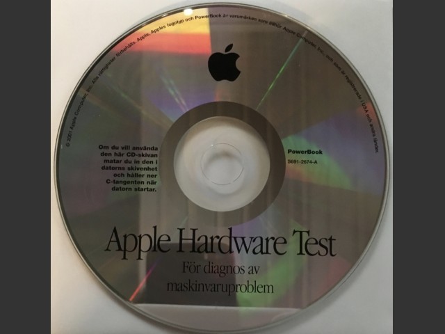 691-2674-A,0Z,Apple Hardware Test v1.1. PowerBook (CD) (2001)