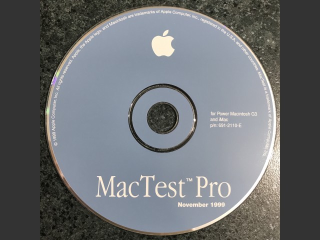 691-2110-E,,MacTest Pro (G3+iMac) v1999-November 1999 (CD) (1999)