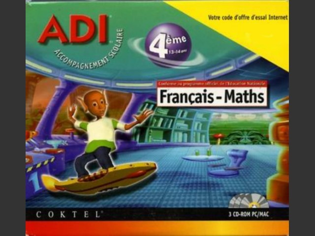 Adi 4 Français Maths Anglais 4ème (1998)