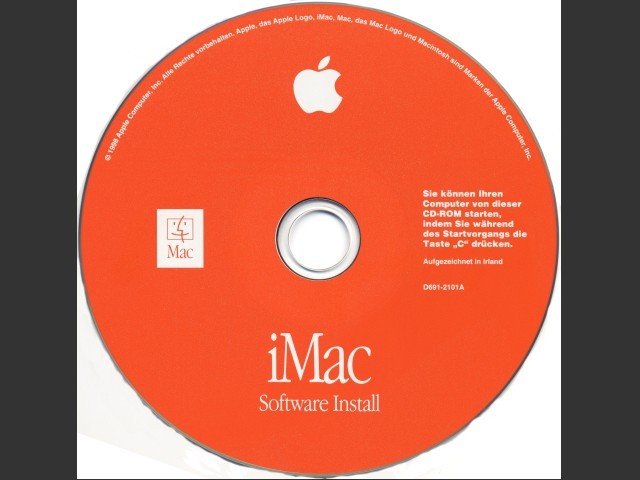 691-2101-A,D,iMac Software Install. SSW v8.5 (CD) [German] {iMac (233 MHz) Bondi Blue... (1998)