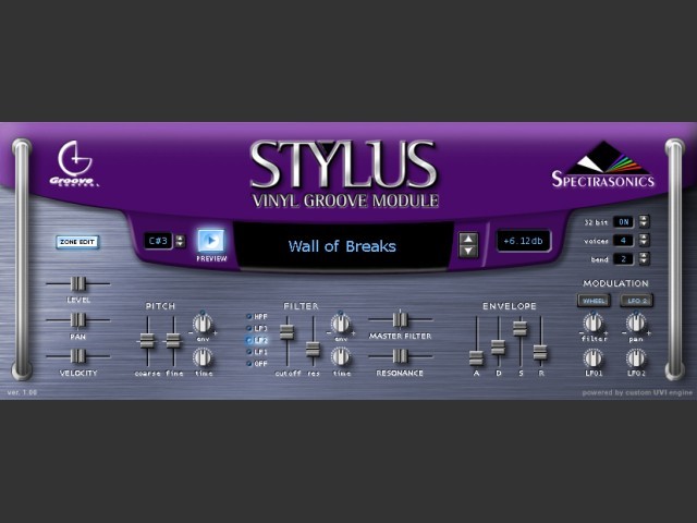 Spectrasonics Stylus AU 1.1.5 Updater OSX (10.4) / VST 1.05 OS9 (2004)