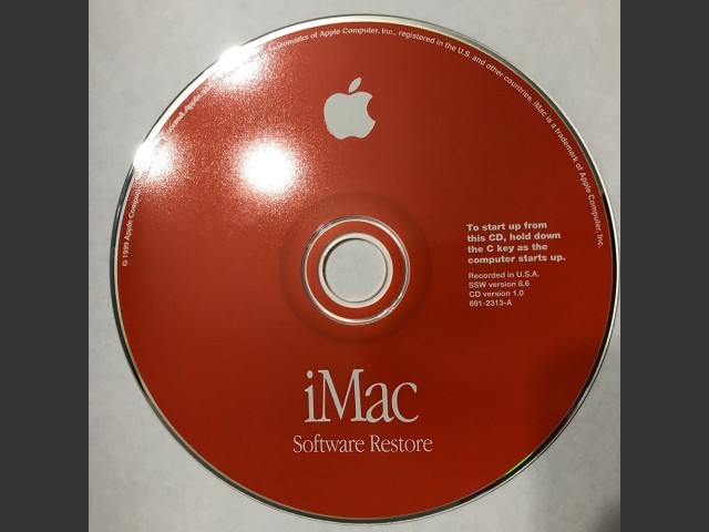 iMac G3 install/restore CD v1.0 & v1.1 (Mac OS 8.6) (1999)