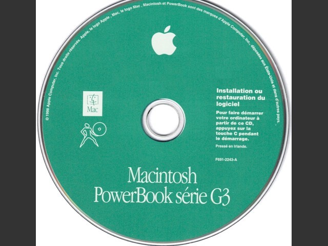 691-2243-A,F,Macintosh PowerBook G3 Series. Software Install or Restore. SSW v8.5 (CD)... (1998)