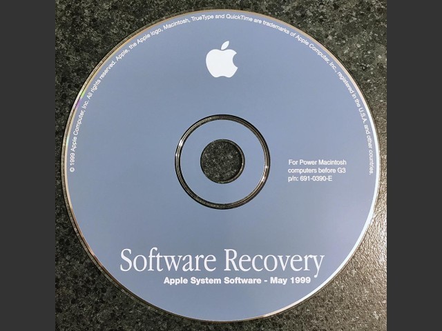 Software recovery. Apple System Software - 1999.05. Disc 1 & 2. For Power Macintosh... (1999)