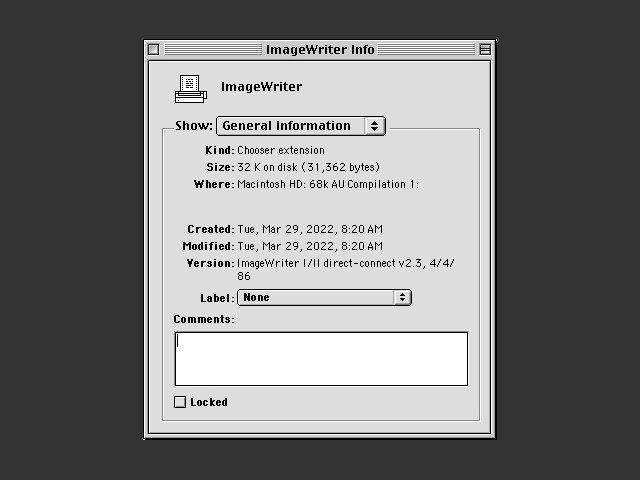 ImageWriter I/II direct-connect (0)