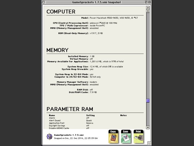 Technical Snapshot (1999)