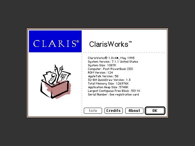 ClarisWorks 1.x (1992)