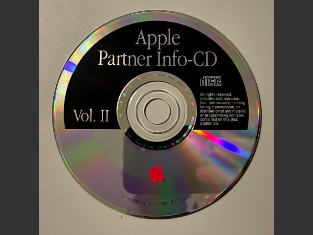 Apple Partner Info-CD Volume II - September 1989 (1989)