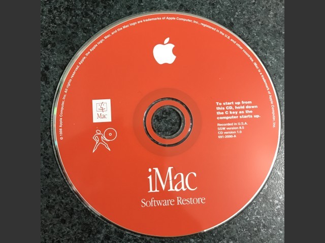 iMac software restore CD 