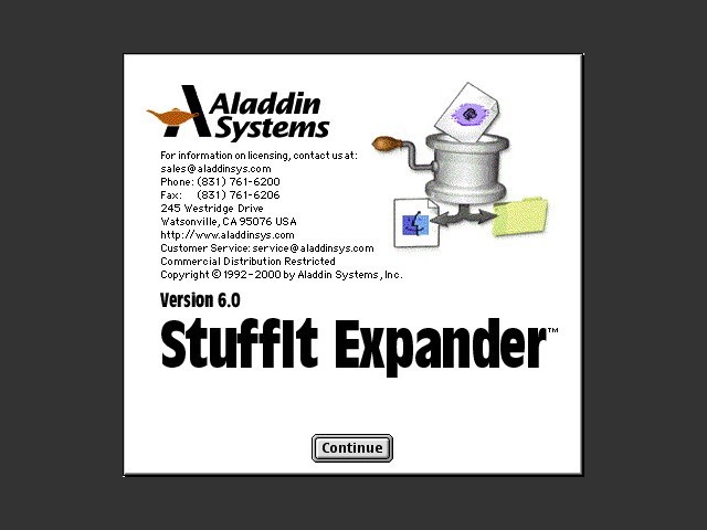 Stuffit Expander (+ DropStuff + DropZip) 6.0 (2000)