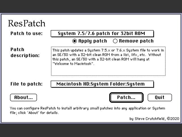 ResPatch 1.0 (2020)