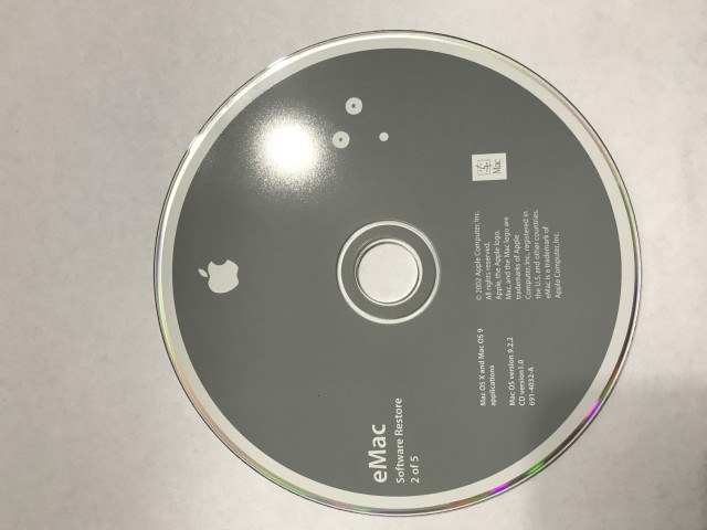 eMac Software Restore (5 CD set) Mac OS X & Mac OS 9 applications SSW 9.2.2 Disc v1.0... (2002)