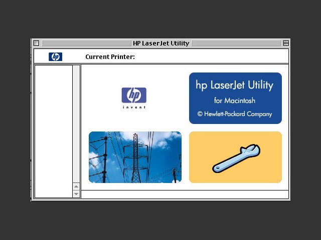 HP LaserJet Utility Splash Screen 