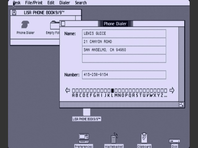 Lisa Phone Dialer (1985)