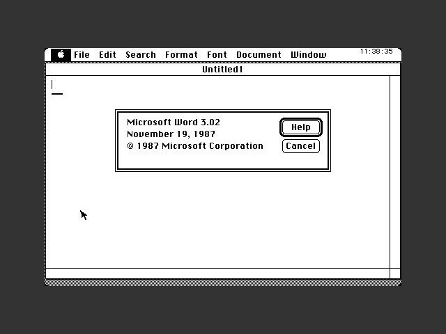 Microsoft Word 3.02 (1987)