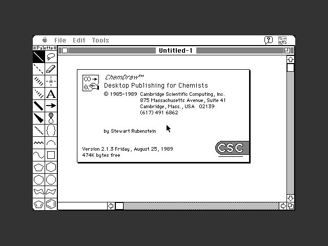 ChemDraw 2.1.3 (1989)