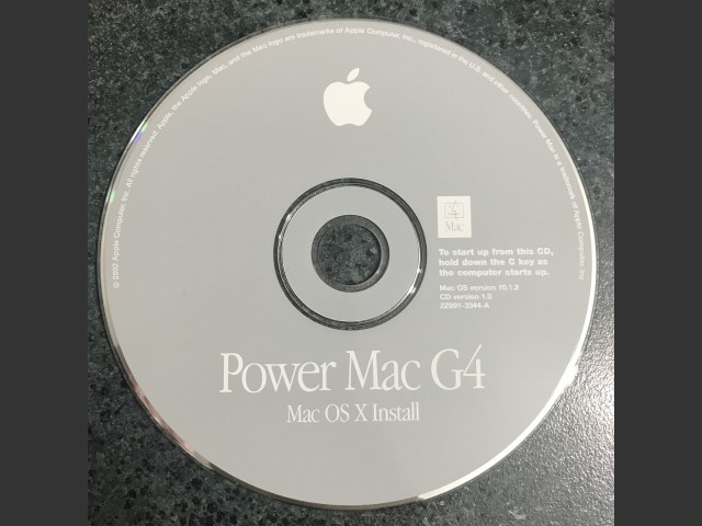 Mac OS X 10.1.2 (Disc 1.0) (G4) (691-3344-A,2Z) (CD) (2002)